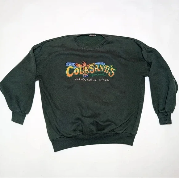 Vintage Green Colasantis Canada Crew Neck Sweatshirt Oceanic  Medium Unisex - Picture 5 of 9